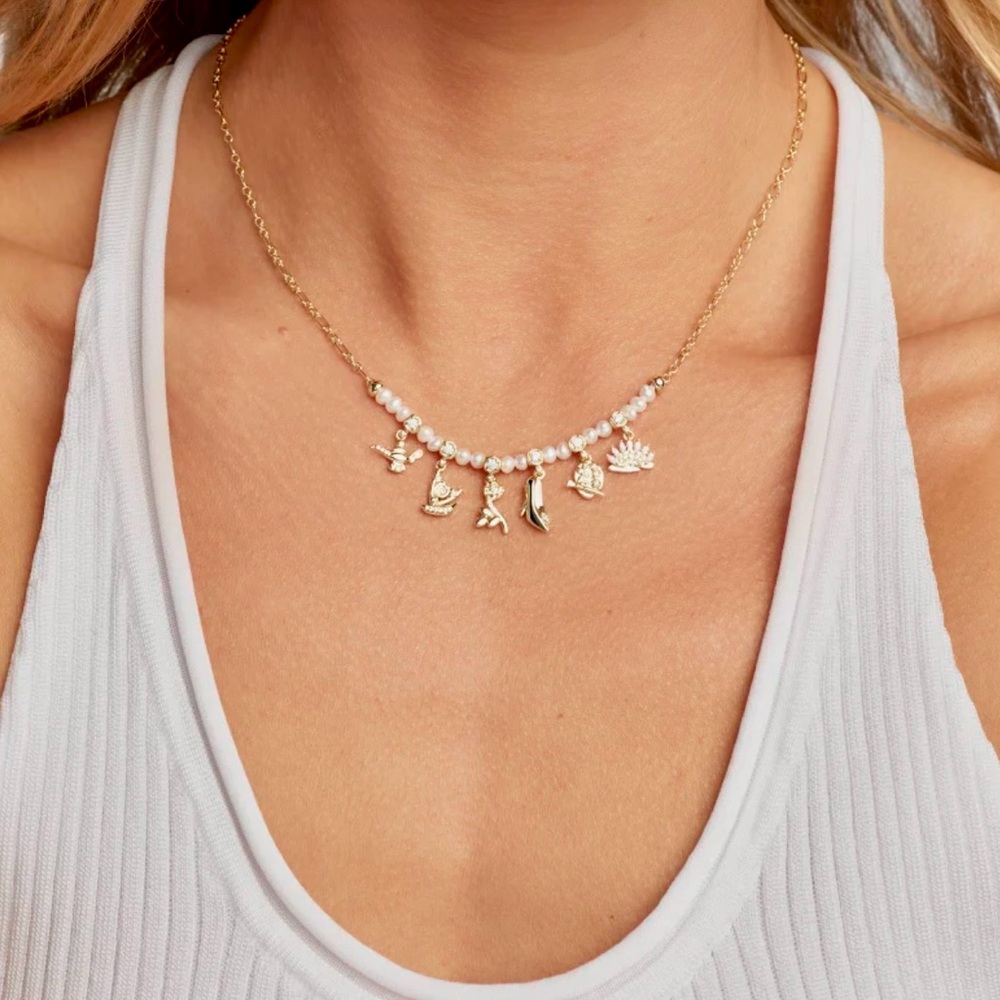 Disney Kendra Scott Princess Gold Charm Strand Necklace